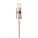 Baseus Crystal Shine USB kabel za iP, 2.4A, 2m (ružičasti)