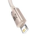 Baseus Crystal Shine USB kabel za iP, 2.4A, 2m (ružičasti)