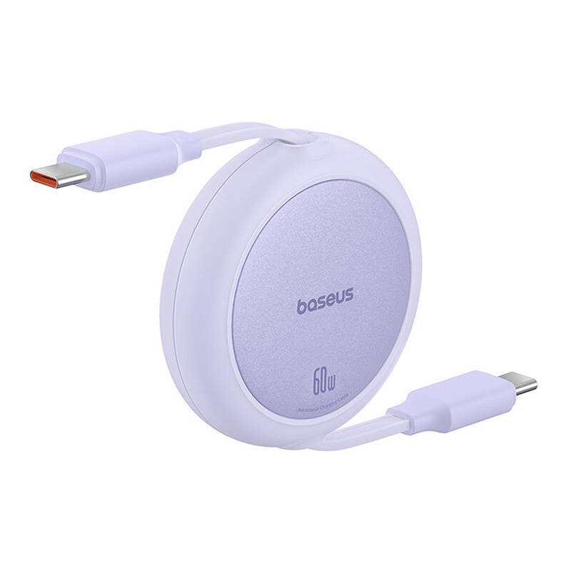 Baseus Free2Pull Mini USB-C na USB-C 60 W USB kabel, 1 m (ljubičasti)