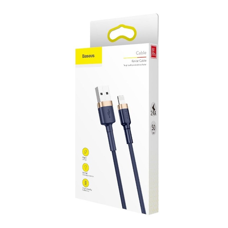 Baseus Cafule Lightning kabel 2.4A 1m (zlatni+tamnoplavi)