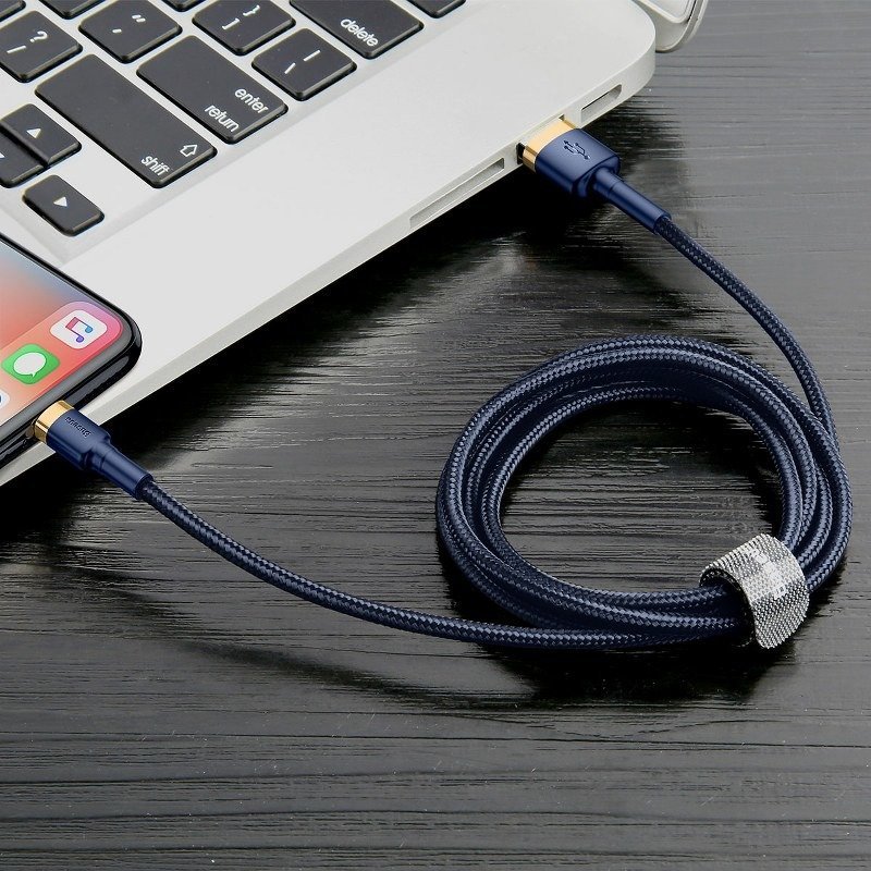 Baseus Cafule Lightning kabel 1.5A 2m (zlatni+tamno plavi)