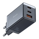 GaN Mcdodo CH-1543 mrežni punjač, ​​2x USB-C, 1x USB, 67W + USB-C na USB-C 2m kabel (crni)