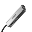 Baseus L52 audio adapter Lightning na Mini Jack 3,5 mm i 2x Lightning (srebrni)