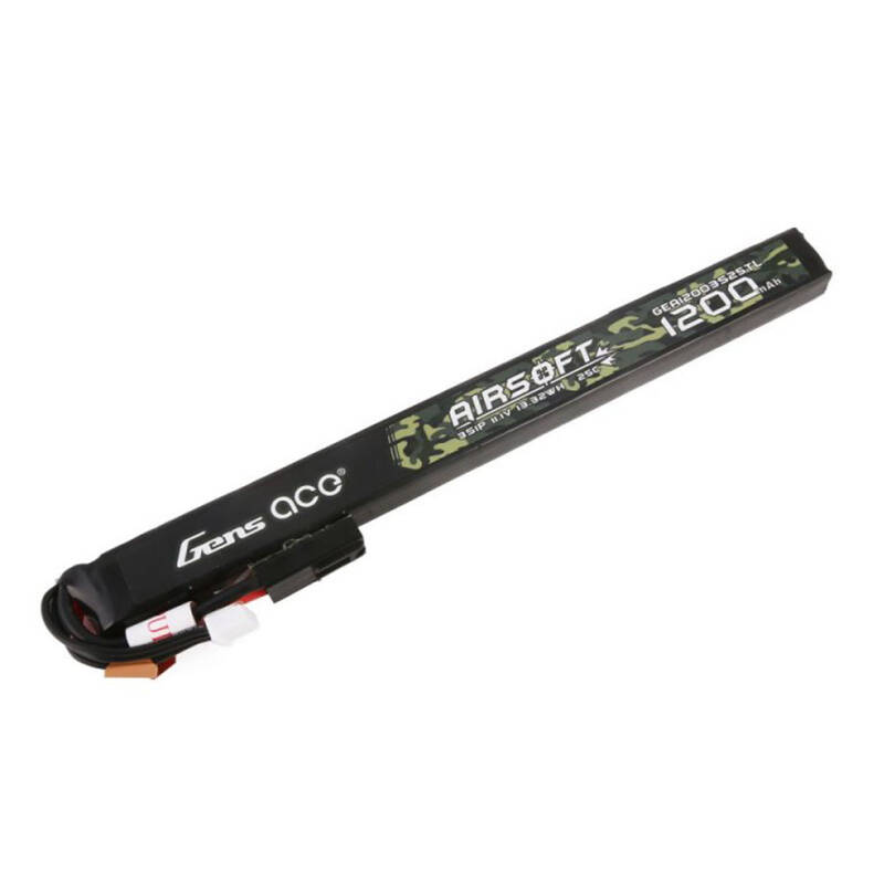 Gens ace 25C 1200 mAh 3S1P 11,1 V Airsoft Gun Lipo baterija s mini Tamiya utikačem, duga veličina