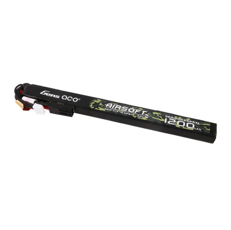 Gens ace 25C 1200 mAh 3S1P 11,1 V Airsoft Gun Lipo baterija s mini Tamiya utikačem, duga veličina