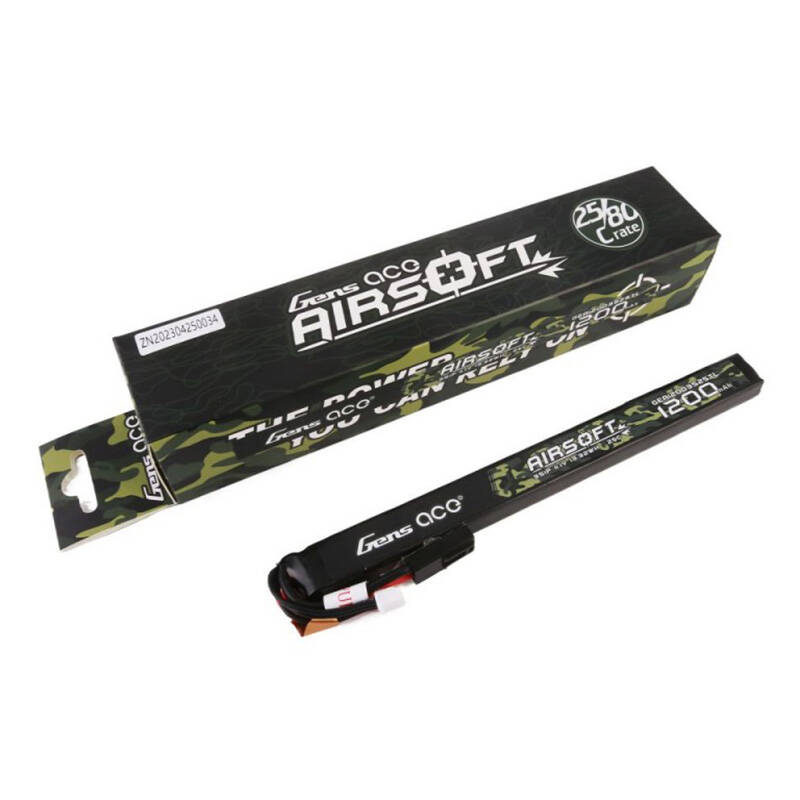 Gens ace 25C 1200 mAh 3S1P 11,1 V Airsoft Gun Lipo baterija s mini Tamiya utikačem, duga veličina