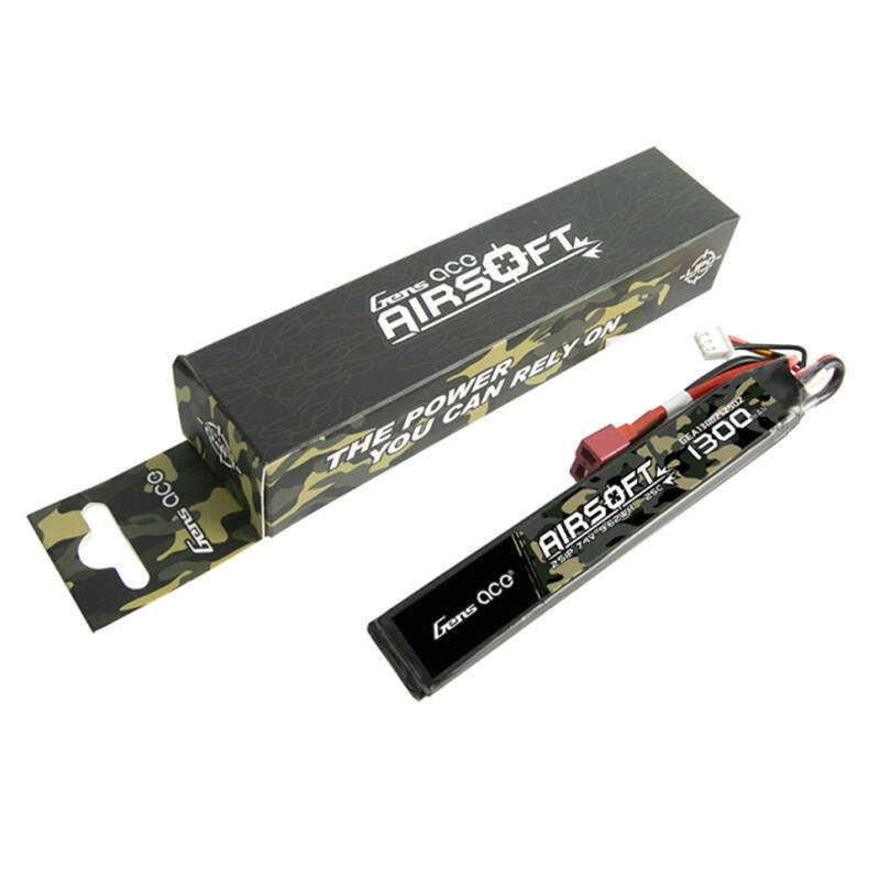 Gens ace 25C 1300 mAh 2S1P 7,4 V Lipo baterija za sedlo Airsoft Gun s T utikačem