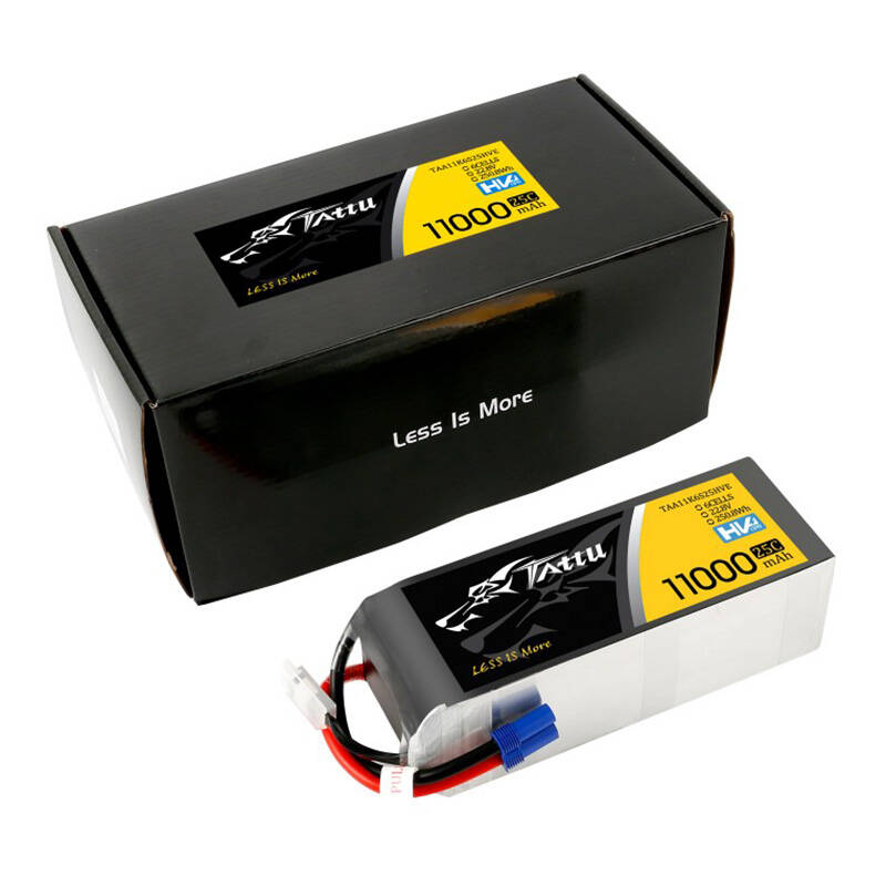 Tattu 11000 mAh 22,8 V HV 25C 6S1P Lipo baterija s EC5 utikačem