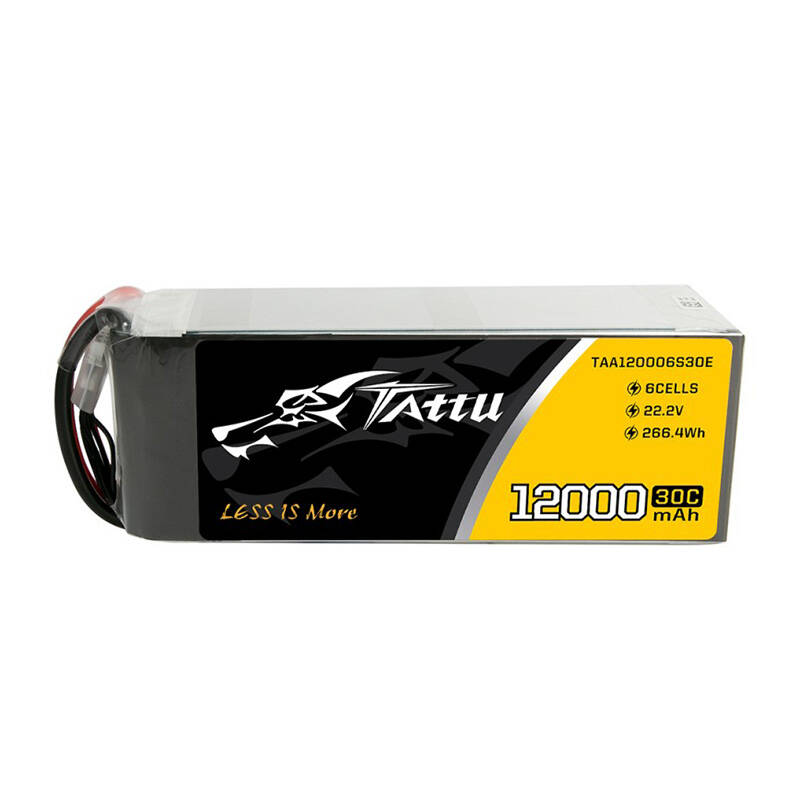 Tattu 12000mAh 22.2V 30C 6S1P UAV Lipo baterija s EC5 utikačem