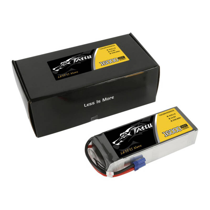 Tattu 16000mAh 14.8V 30C 4S1P Lipo baterija s EC5