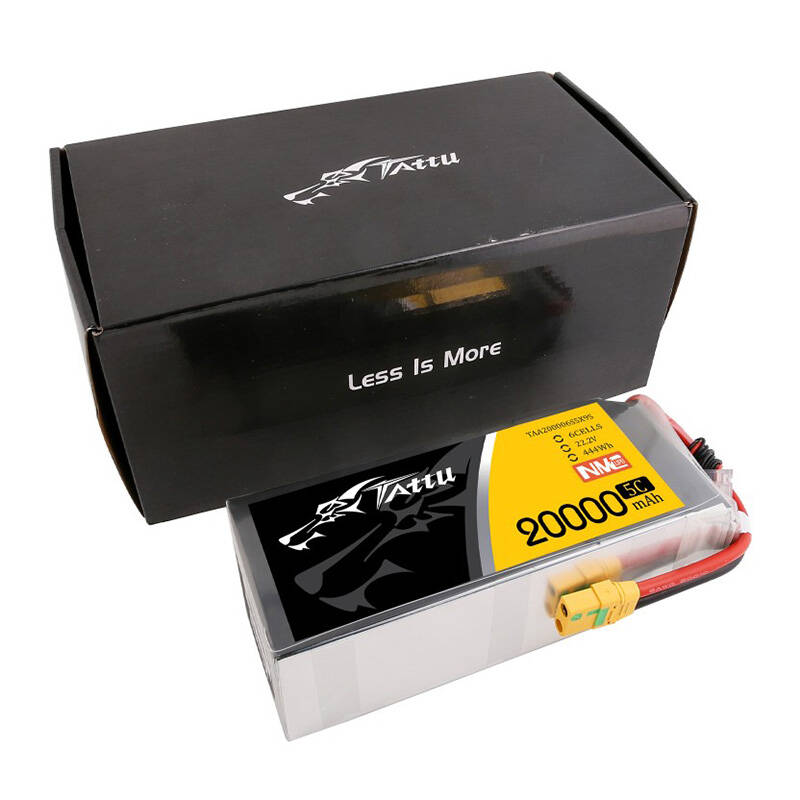 Tattu NMC 20000 mAh 22,2 V 5C 6S1P Lipo baterija s XT90-S utikačem