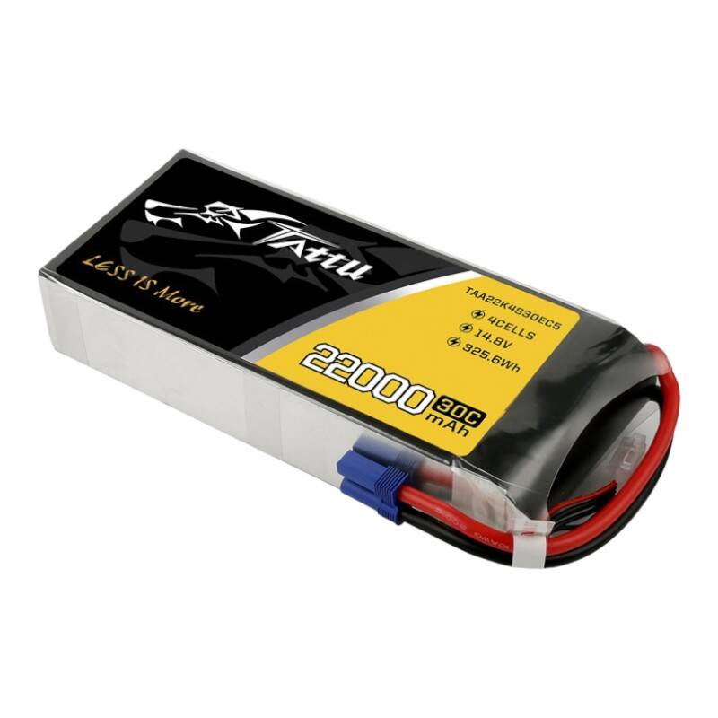 Tattu 22000 mAh 14,8 V 30C 4S1P Lipo baterija s EC5