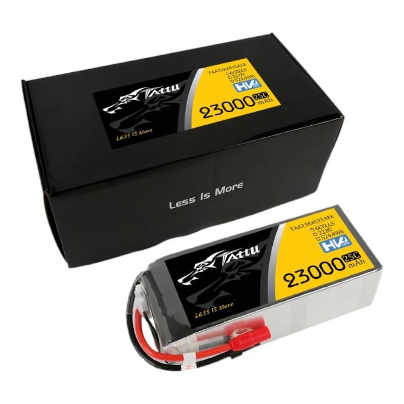 Tattu 23000mAh 22.8V 25C 6S1P Lipo baterija s XT150+AS150