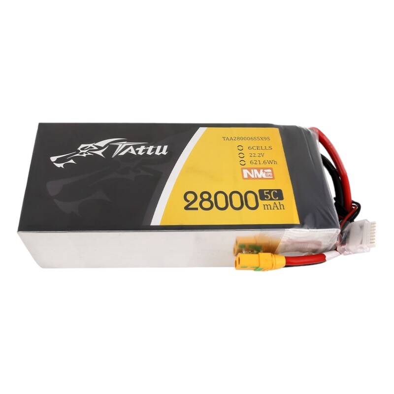 Tattu NMC 28000 mAh 22,2 V 5C 6S1P Lipo baterija s XT90-S utikačem