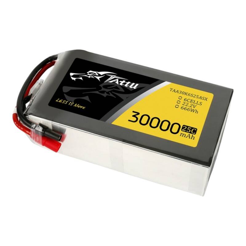 Tattu 30000 mAh 22,2 V 25C 6S1P Lipo baterija s AS150+XT150