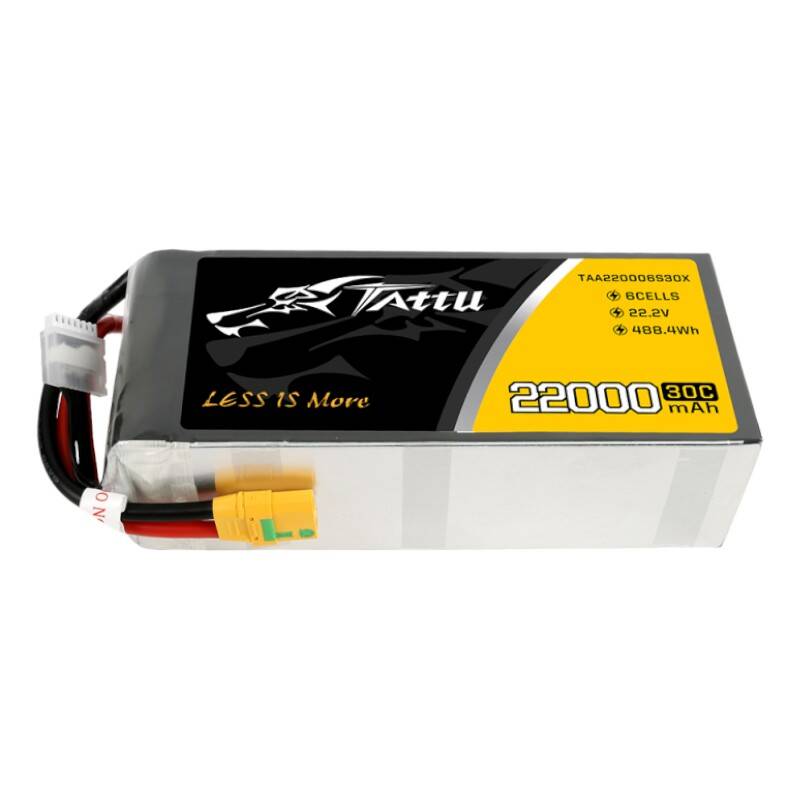 Tattu 22000 mAh 22,2 V 30C 6S1P Lipo baterija s XT90-S utikačem