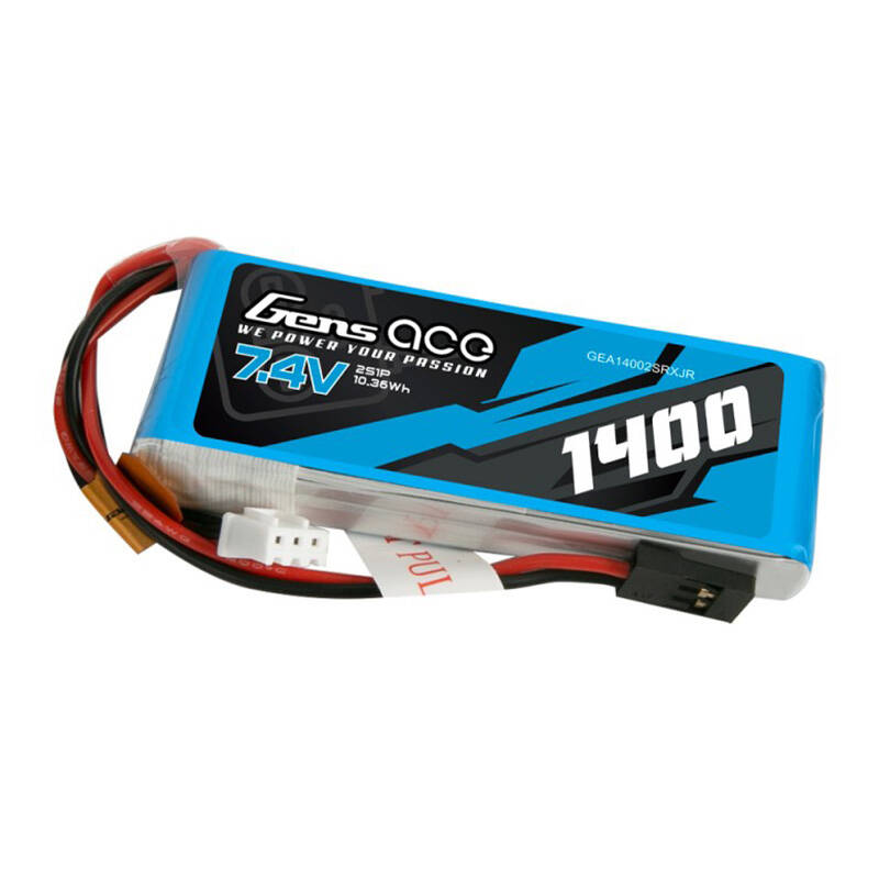 Gens ace 1400mAh 7.4V 2S1P LiPo baterija za JR plug-in transmiter