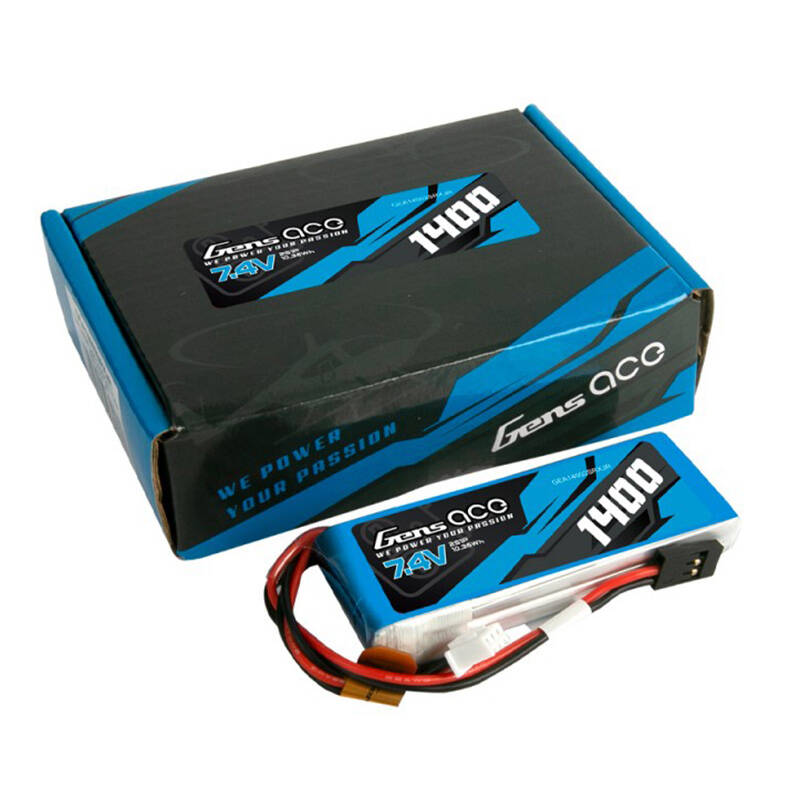 Gens ace 1400mAh 7.4V 2S1P LiPo baterija za JR plug-in transmiter