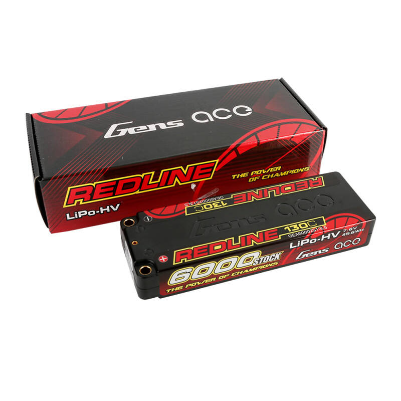 Gens ace Redline Series 6000mAh 7.6V 130C 2S2P HardCase 57# HV Lipo baterija