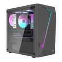 Kućište za računalo Aigo AL390 + RGB ventilator (crno)