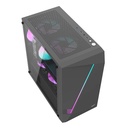 Kućište za računalo Aigo AL390 + RGB ventilator (crno)