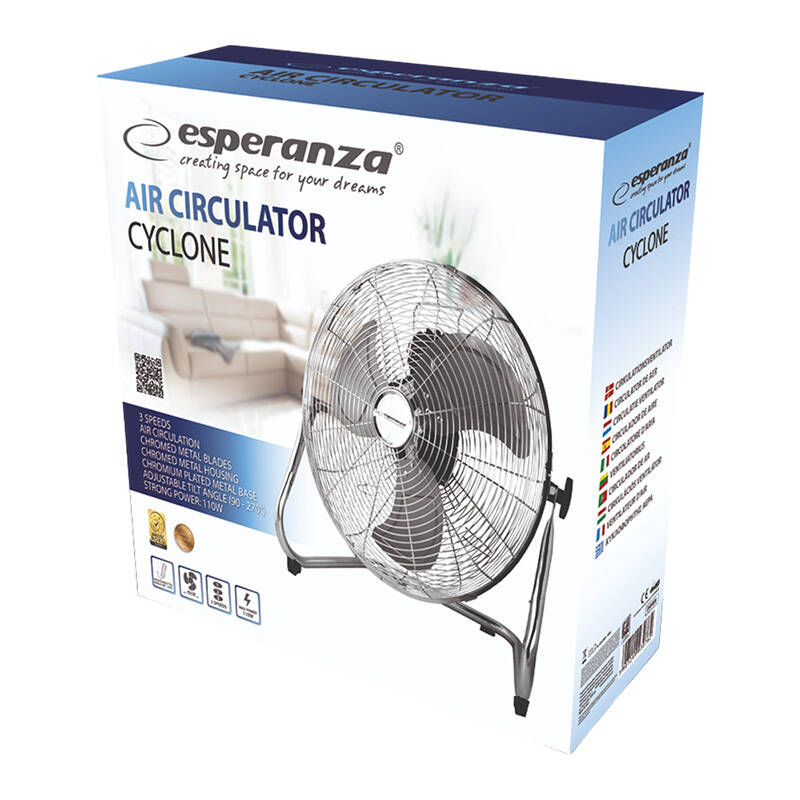 Ventilator Esperanza Cyclone EHF006 (srebrni)