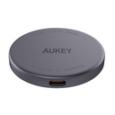 Magnetski bežični punjač MagFusion Aukey LC-MC10, 15W Qi2 (crni)