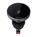 Držač za auto Aukey HD-MC13, sa punjačem 15W Qi2 (crni)