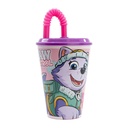 Šalica za vodu sa slamkom za djecu STOR 74530 430 ml Paw Patrol Skye (roza)