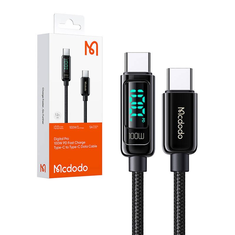 Mcdodo CA-8820 100W USB-C na USB-C kabel, 1,2 m (crni)