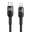 Mcdodo CA-1960 USB-C na Lightning opružni kabel, 36W, 1,8m (crni)