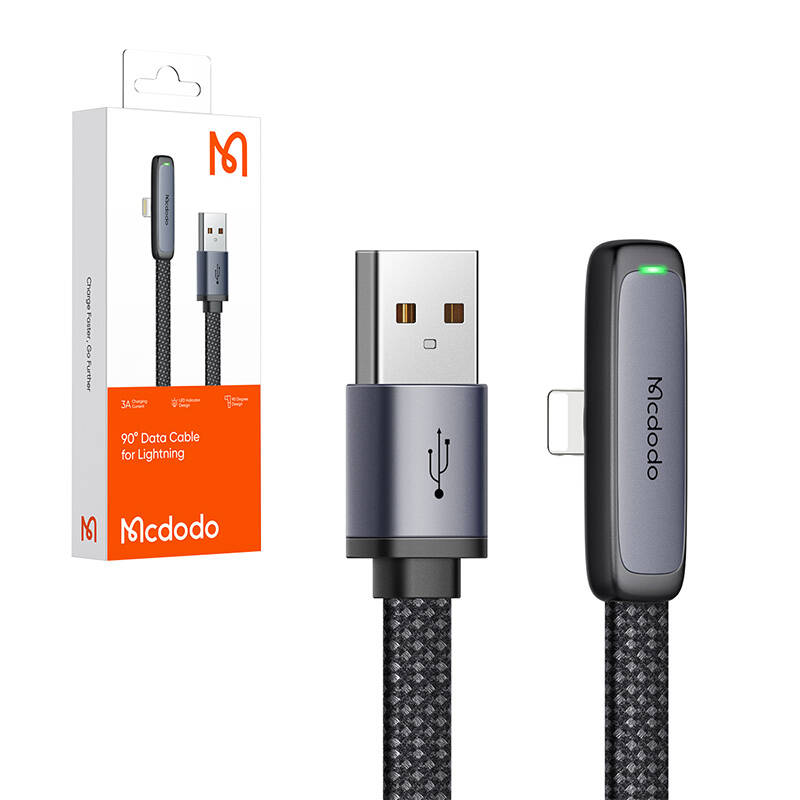 Mcdodo CA-2790 USB to lightning kutni kabel, 1,2 m (crni)