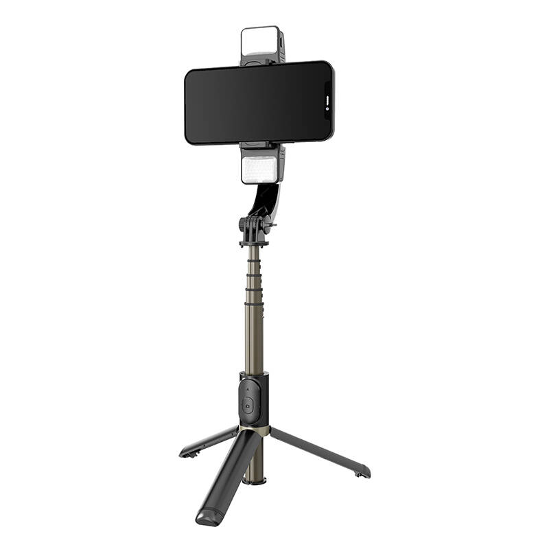 Gimbal/stativ APEXEL Q08d sa svjetlom (crni)