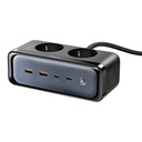 Razdjelnik s 2 utičnice 6u1, 2x USB-C, 2x USB-A Mcdodo CH-4610, EU (crni)