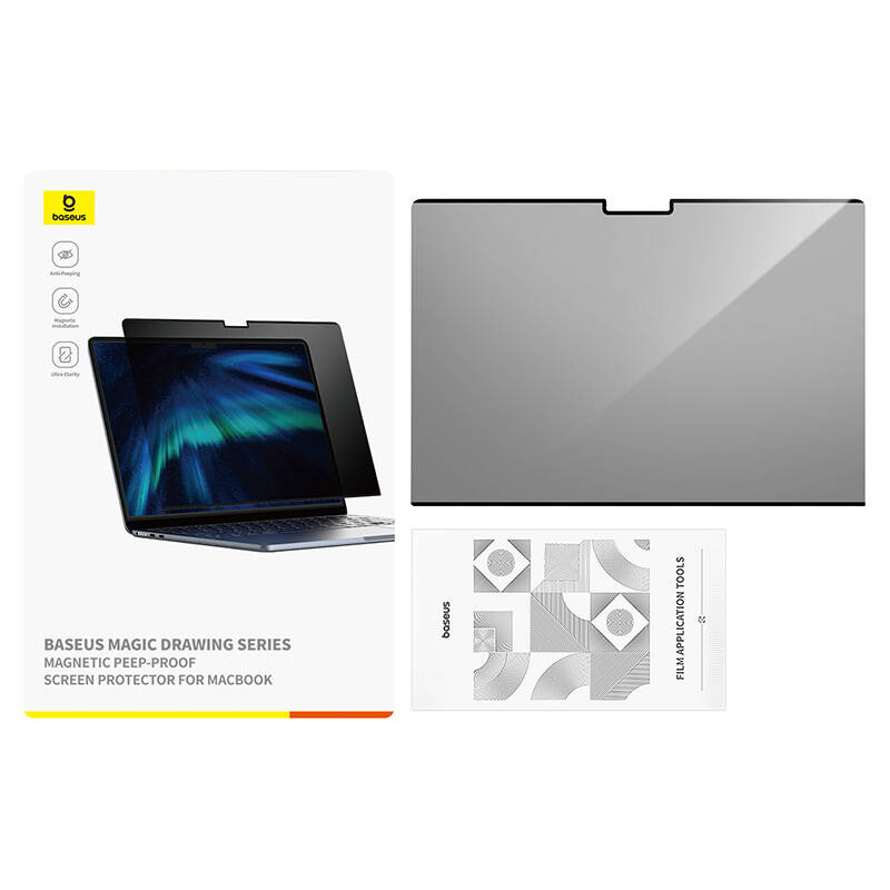 Zaštita zaslona Baseus Magic Drawing za MacBook Pro 14" (2021/2023) + set za čišćenje (prozirno)