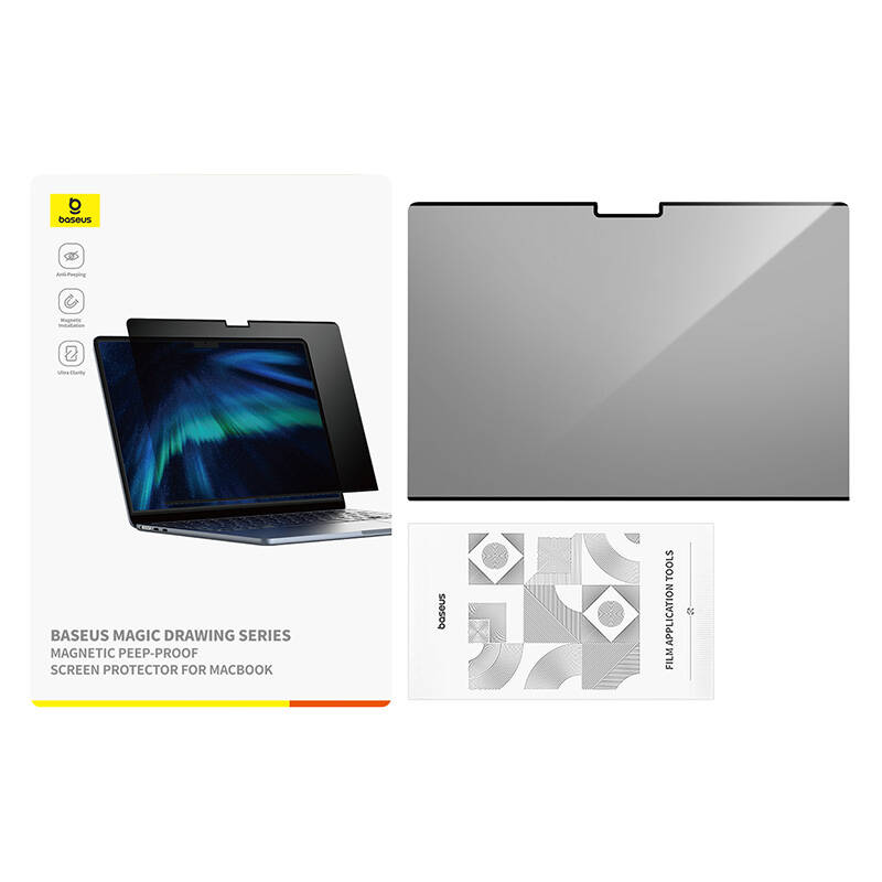 Zaštita zaslona Baseus Magic Drawing za MacBook Pro 16" (2021/2023) + set za čišćenje (prozirno)