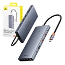 Hub 13u1 Baseus PortalJoy USB-C na HDMI+DP+VGA+C+USB+PD+RJ45+SD/TF+3,5 mm (sivo)