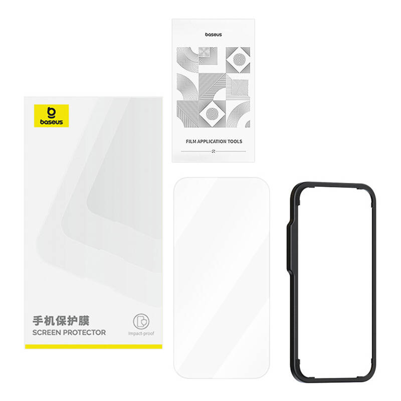 Baseus privacy tempered glass Superior HD za iP 11Pro Max/XS Max + pribor za čišćenje i EasyStick (paket od 5 komada)