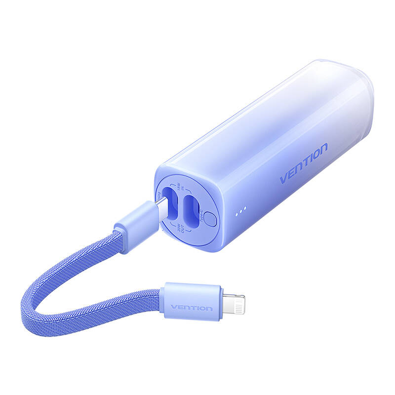 Powerbank 5000mAh Vention FHWL0 20W + kabel USB-C do lightning (niebieski) (paket od 5 komada)