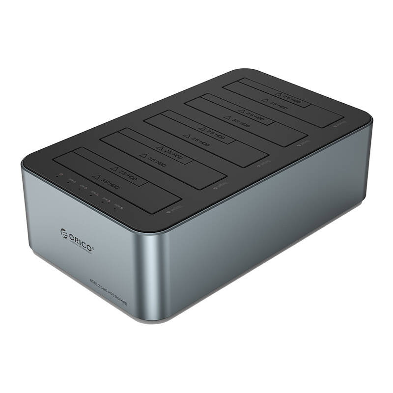 Orico priključna stanica za 2,5" / 3,5" HDD / SSD, 5Gbps, USB-C na USB-C/A s funkcijom kloniranja (crna)