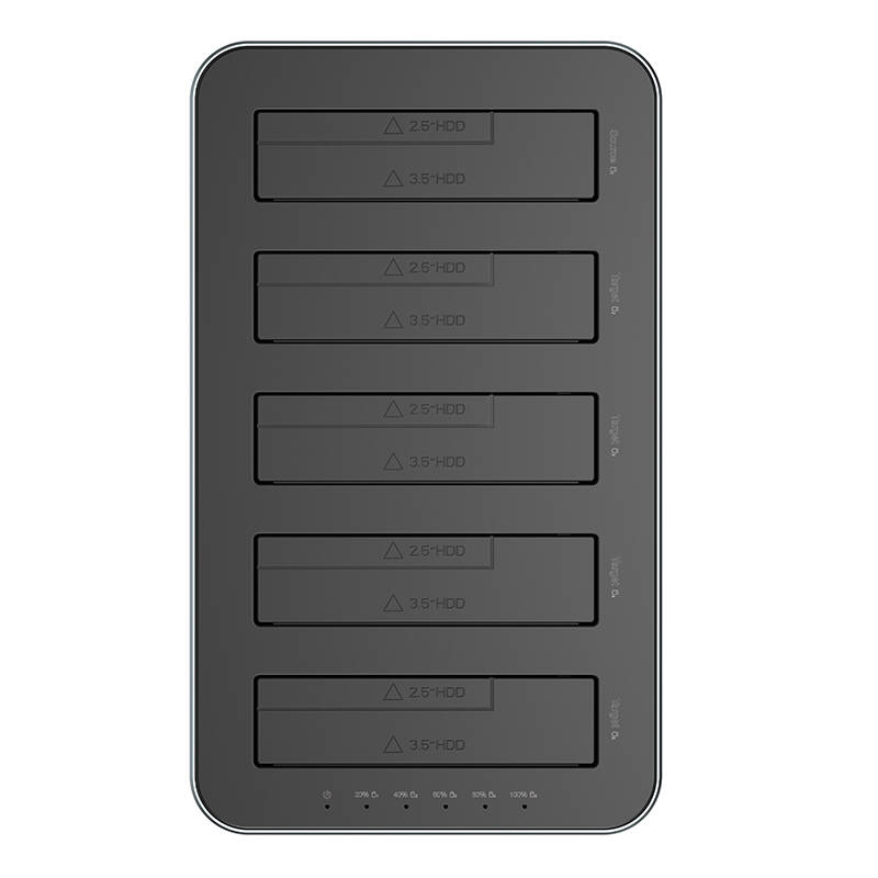 Orico priključna stanica za 2,5" / 3,5" HDD / SSD, 5Gbps, USB-C na USB-C/A s funkcijom kloniranja (crna)