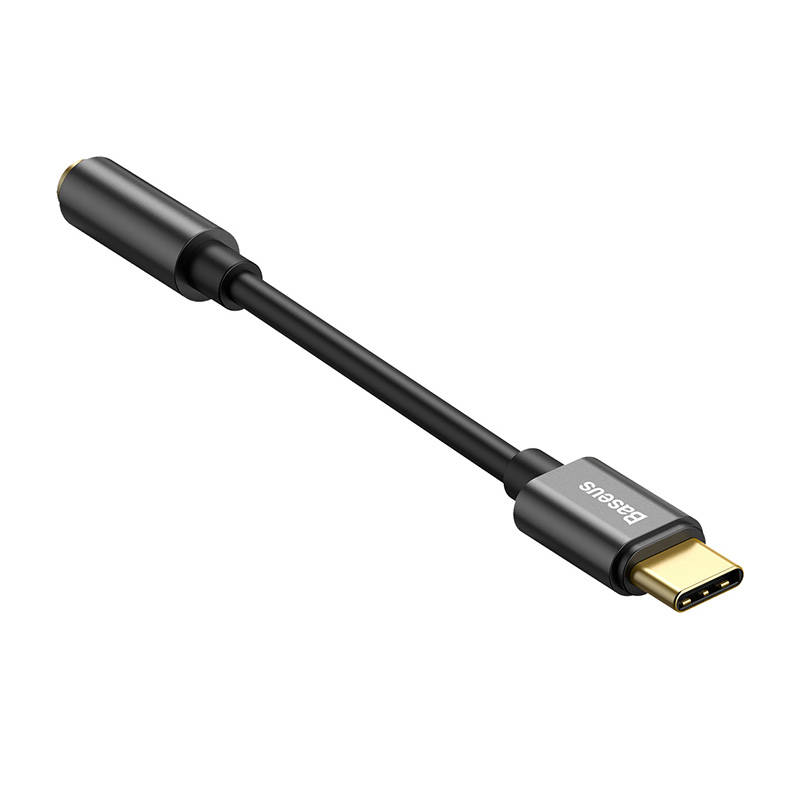 Baseus L54 audio adapter USB-C + mini priključak 3,5 mm (crni)