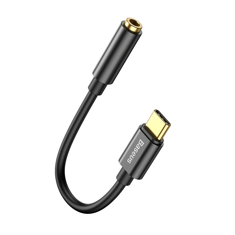 Baseus L54 audio adapter USB-C + mini priključak 3,5 mm (crni)