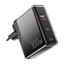 Zidni punjač, ​​Essager, ECT2CA-ZXB01-Z, GaN, USB-A, USB-C 100W (crni)