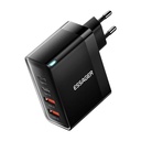 Zidni punjač, ​​Essager, ECT2CA-QYB01-Z, 2xUSB-C, 2xUSB-A, 100W (crni)