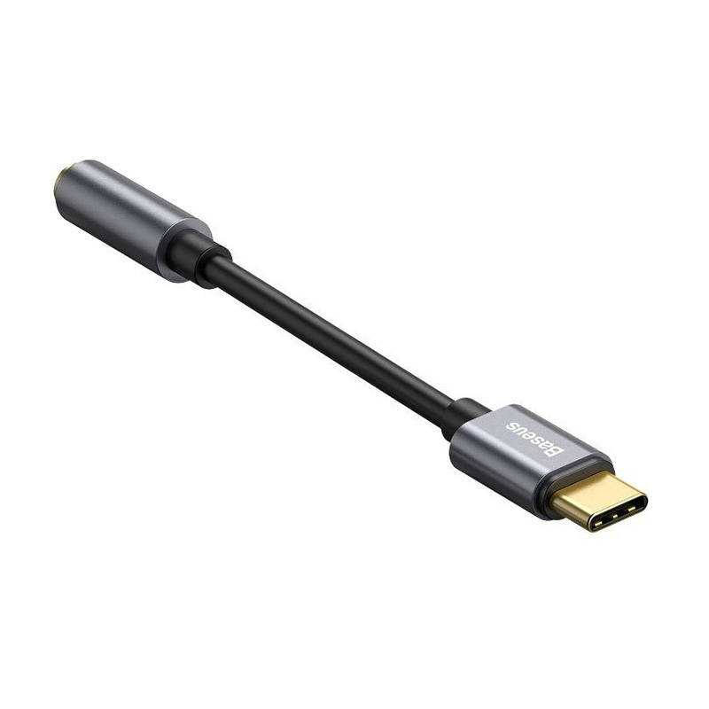 Baseus L54 audio adapter USB-C + mini utičnica 3,5 mm (crna+siva)