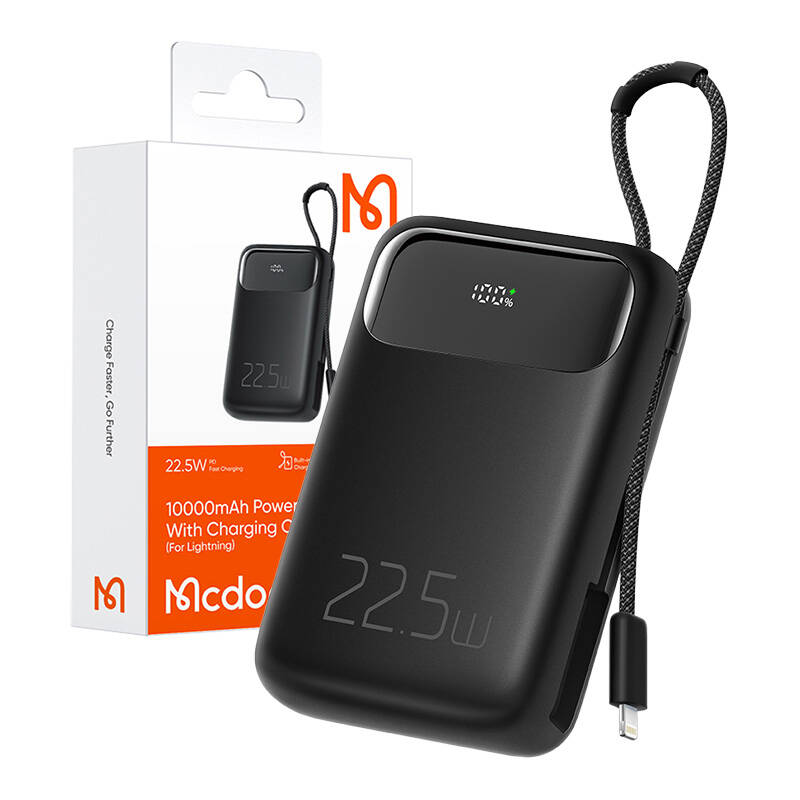 Power Bank Mcdodo MC-3253 10000mAh, 22.5W, za svjetlo (crna)