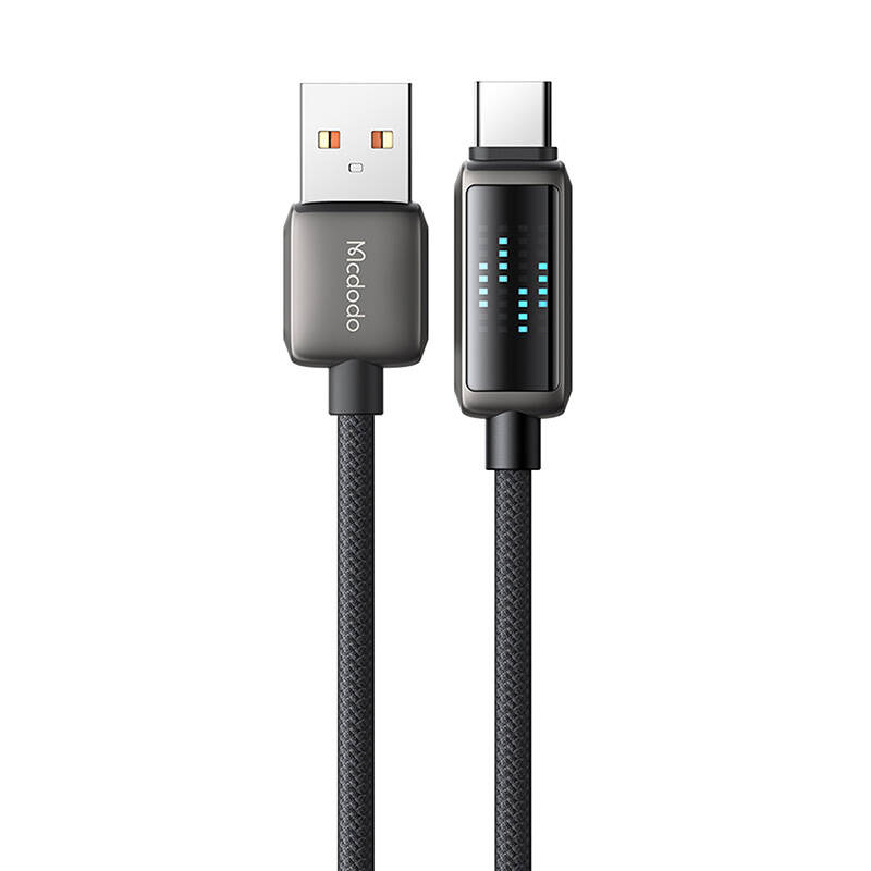 Mcdodo CA-2350 USB-A na USB-C kabel, 6A, LED zaslon, 1,2 m