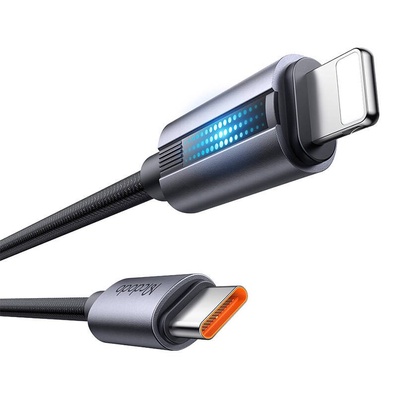 Mcdodo CA-5710 USB-C na Lightning kabel s 36W trepćućim svjetlom 1,2m (crni)