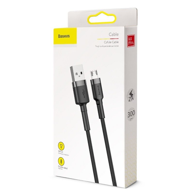 Baseus Cafule kabel USB za Micro 2A 3m sivo+crno